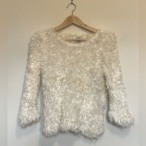Fluffy White Sweater (Vintage)